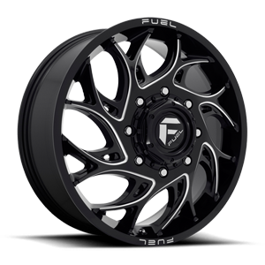 runner dually front D741 gloss black milled